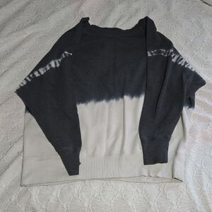 3/$10 SO Gray and Cream Crew Neck Sweater with Modern Design